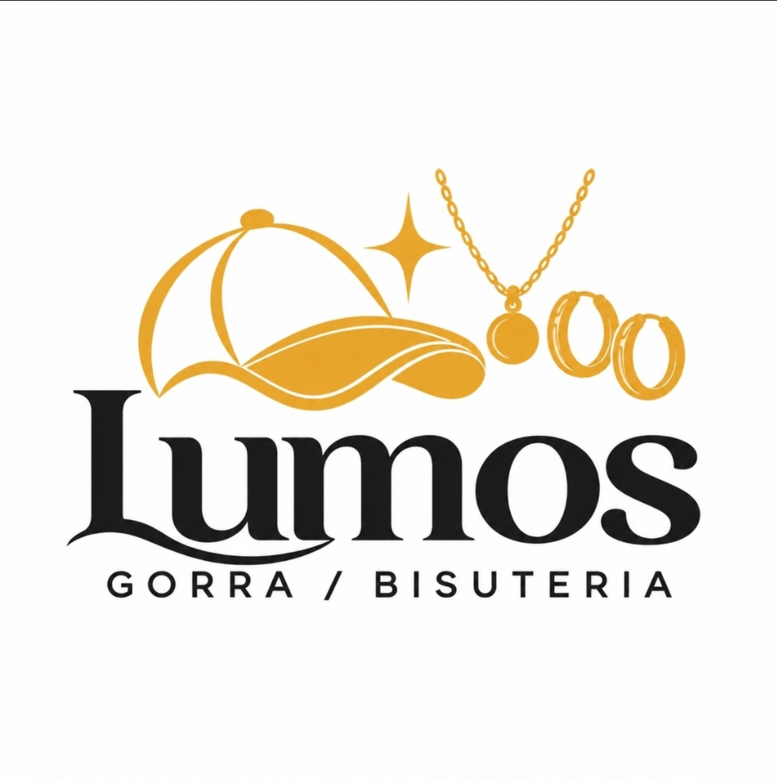Lumos Gorra / Bisuteria: logo con gorra, collar y aretes
